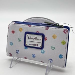 Disney Parks Loungefly EPCOT 40TH Anniversary Wallet Figment Spaceship (NWT)